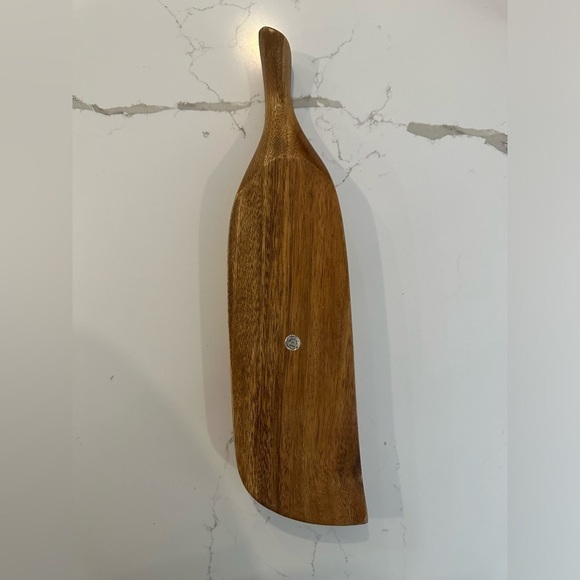 Wooden tray boat paddle  storage 3 compartment display tray VTG - Picture 4 of 4